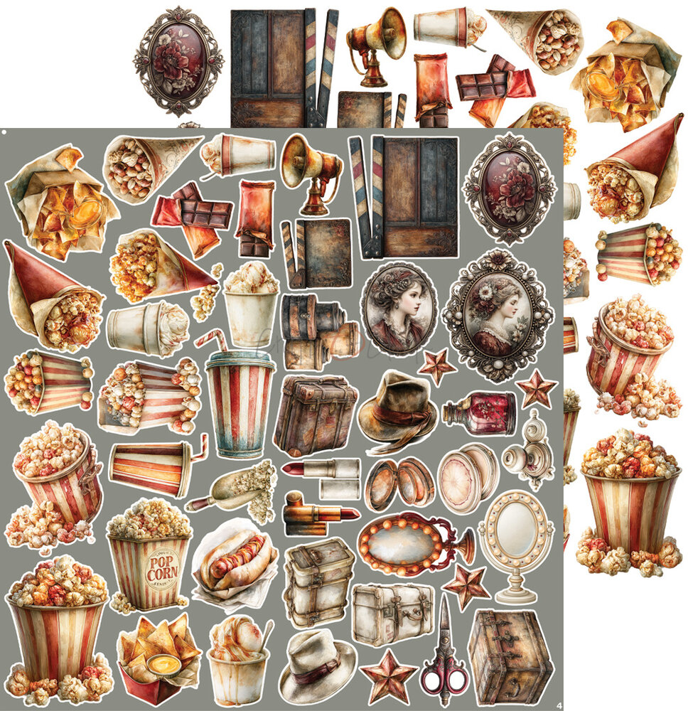 Craft O'Clock Silver Screen Magic Extras Set Cinema (CC-F43-SSM-12)