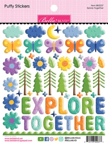 Bella BLVD Adventure Awaits Puffy Stickers Explore Together (BB3237) Bella BLVD Adventure Awaits Puffy Stickers Explore Together (BB3237)