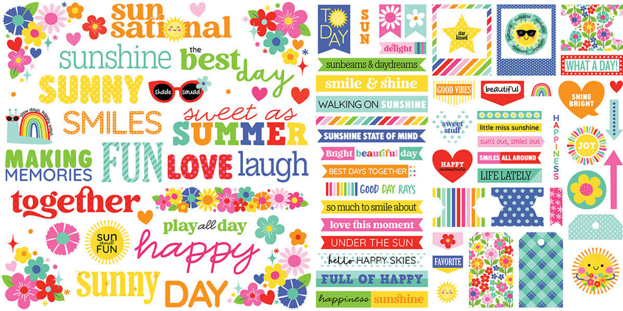 Bella BLVD Walking on Sunshine Ephemera Words (BB3261) Bella BLVD Walking on Sunshine Ephemera Words (BB3261)