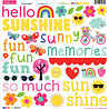 Bella BLVD Walking on Sunshine Ciao Chipboard Icons (BB3262)