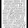 Arden Creative Studio Christmas Cheer Sentiment Block 6x8 Inch Stencil (ACSST0013) Arden Creative Studio Christmas Cheer Sentiment Block 6x8 Inch Stencil (ACSST0013)