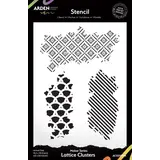 Arden Creative Studio Christmas Cheer Lattice Clusters 6x8 Inch Stencil (ACSST0014)