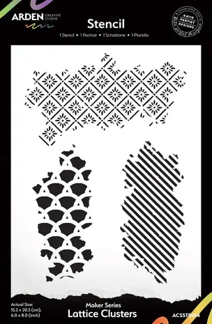 Arden Creative Studio Christmas Cheer Lattice Clusters 6x8 Inch Stencil (ACSST0014) Arden Creative Studio Christmas Cheer Lattice Clusters 6x8 Inch Stencil (ACSST0014)