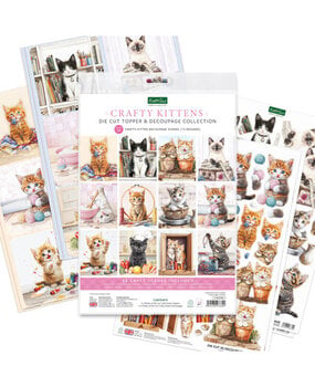 Katy Sue Crafty Kittens Die Cut Topper & Decoupage Collection (11-DCD7002) Katy Sue Crafty Kittens Die Cut Topper & Decoupage Collection (11-DCD7002)