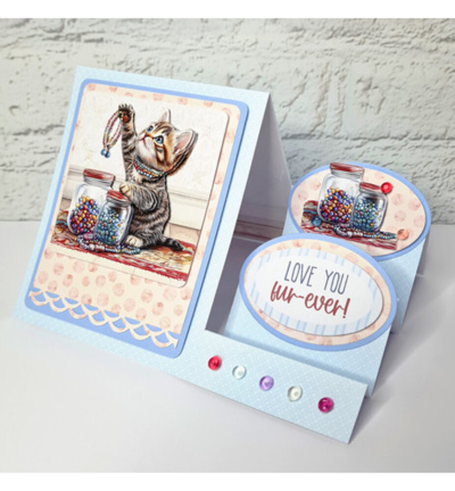 Katy Sue Crafty Kittens Die Cut Topper & Decoupage Collection (11-DCD7002) Katy Sue Crafty Kittens Die Cut Topper & Decoupage Collection (11-DCD7002)