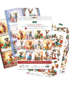Katy Sue Santa Paws Die Cut Topper & Decoupage Collection (11-DCD7003) Katy Sue Santa Paws Die Cut Topper & Decoupage Collection (11-DCD7003)