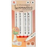 DécoTime 6 Porcelain Markers Hot Orange (3218262)