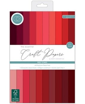 Craft Consortium The Essentials A4 Premium Cardstock Pad Red Tones (CCCPAD002) Craft Consortium The Essentials A4 Premium Cardstock Pad Red Tones (CCCPAD002)