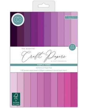 Craft Consortium The Essentials A4 Premium Cardstock Pad Purple Tones (CCCPAD003) Craft Consortium The Essentials A4 Premium Cardstock Pad Purple Tones (CCCPAD003)