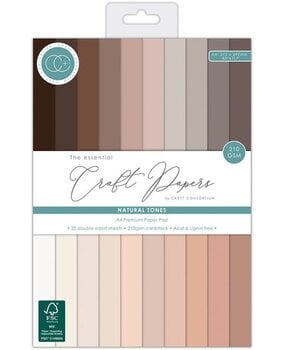 Craft Consortium The Essentials A4 Premium Cardstock Pad Natural Tones (CCCPAD005)