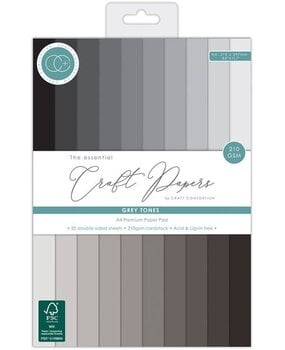 Craft Consortium The Essentials A4 Premium Cardstock Pad Grey Tones (CCCPAD007) Craft Consortium The Essentials A4 Premium Cardstock Pad Grey Tones (CCCPAD007)