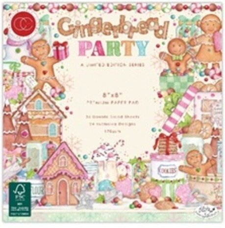 Craft Consortium Gingerbread Party 8x8 Inch Premium Paper Pad (CCLPAD004) Craft Consortium Gingerbread Party 8x8 Inch Premium Paper Pad (CCLPAD004)