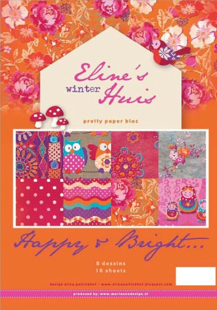 Marianne Design Eline's Huis Winter A4 Pretty Papers Bloc (PB7035) Marianne Design Eline's Huis Winter A4 Pretty Papers Bloc (PB7035)