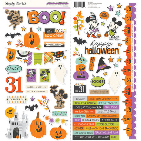 Simple Stories Say Cheese Classic Mouse Halloween Cardstock Stickers Icons (27202) Simple Stories Say Cheese Classic Mouse Halloween Cardstock Stickers Icons (27202)