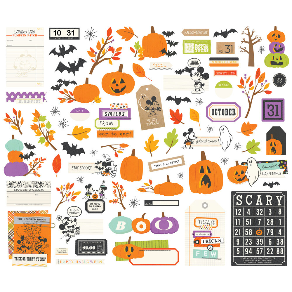 Simple Stories Say Cheese Classic Mouse Halloween Journal Bits (27220) Simple Stories Say Cheese Classic Mouse Halloween Journal Bits (27220)