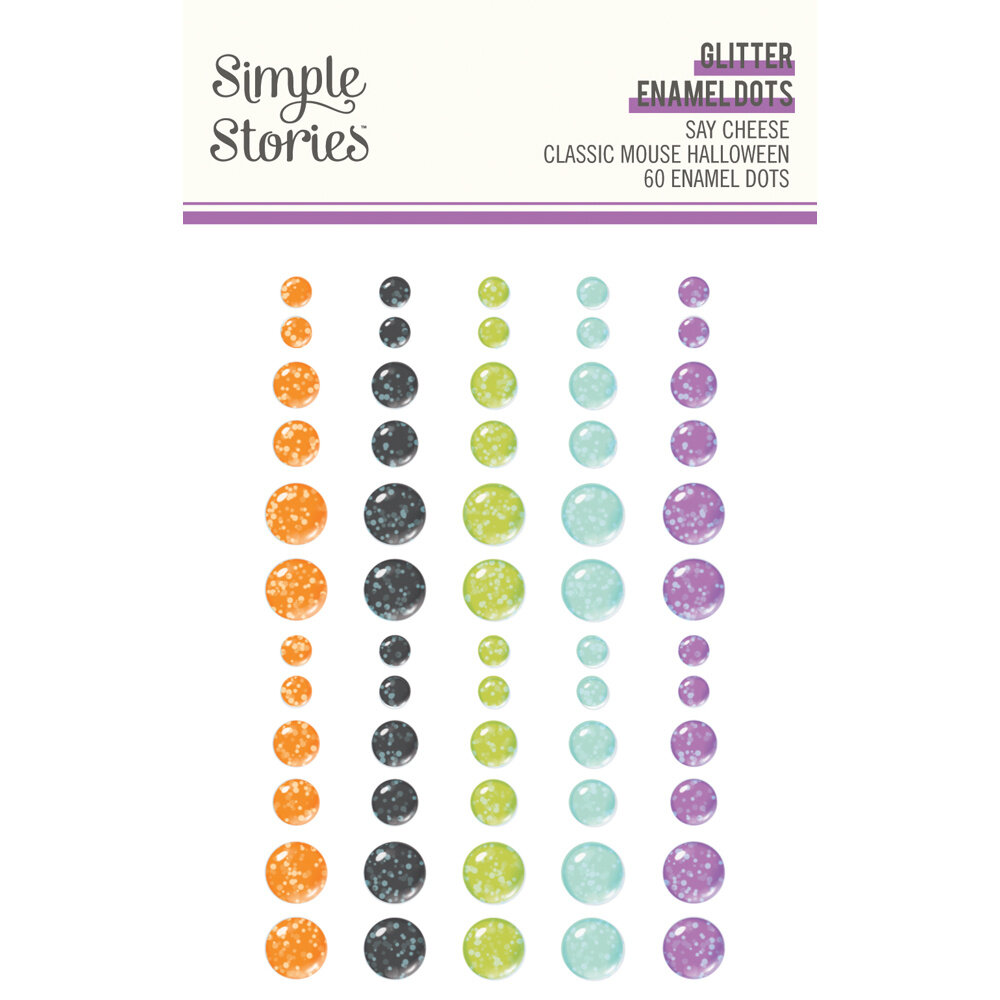 Simple Stories Say Cheese Classic Mouse Halloween Glitter Enamel Dots (27223) Simple Stories Say Cheese Classic Mouse Halloween Glitter Enamel Dots (27223)