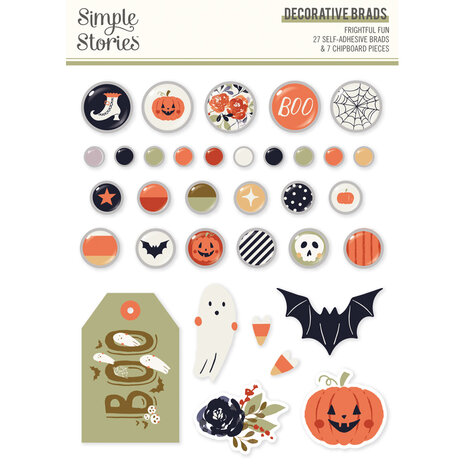 Simple Stories Frightful Fun Decorative Brads (27312) Simple Stories Frightful Fun Decorative Brads (27312)