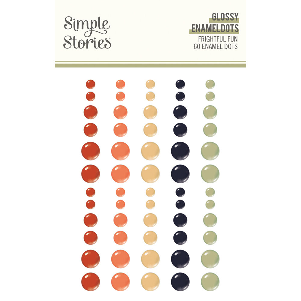 Simple Stories Frightful Fun Glossy Enamel Dots (27313)