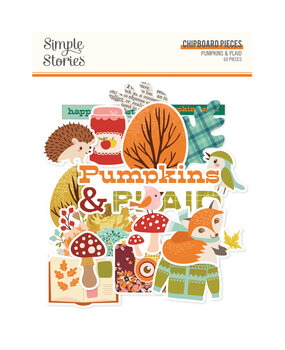 Simple Stories PRE-ORDER Pumpkins & Plaid Chipboard Pieces (27418) Simple Stories PRE-ORDER Pumpkins & Plaid Chipboard Pieces (27418)