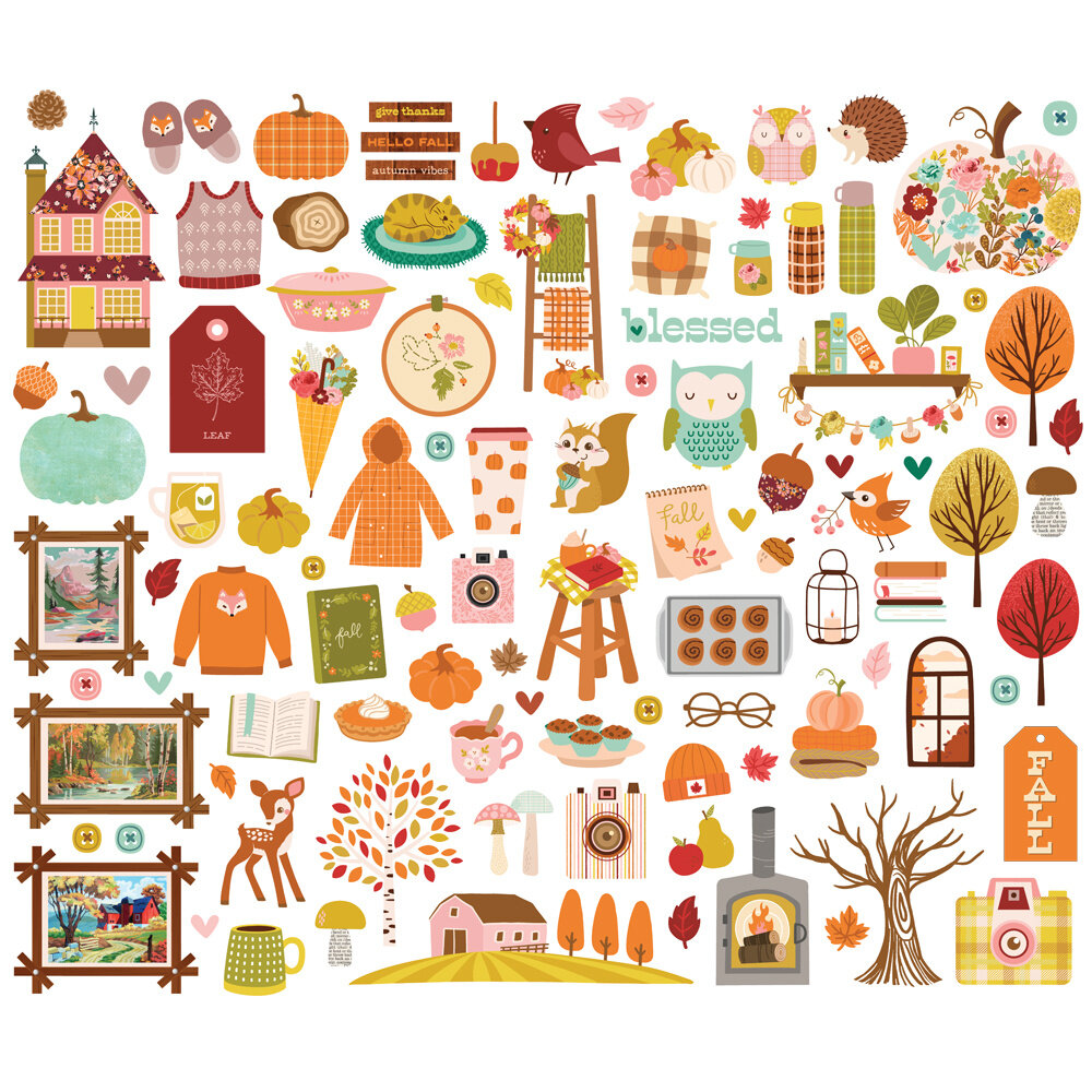 Simple Stories Pumpkins & Plaid Bits & Pieces (27419) Simple Stories Pumpkins & Plaid Bits & Pieces (27419)