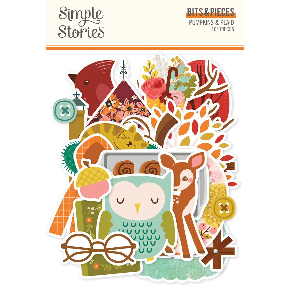 Simple Stories Pumpkins & Plaid Bits & Pieces (27419) Simple Stories Pumpkins & Plaid Bits & Pieces (27419)