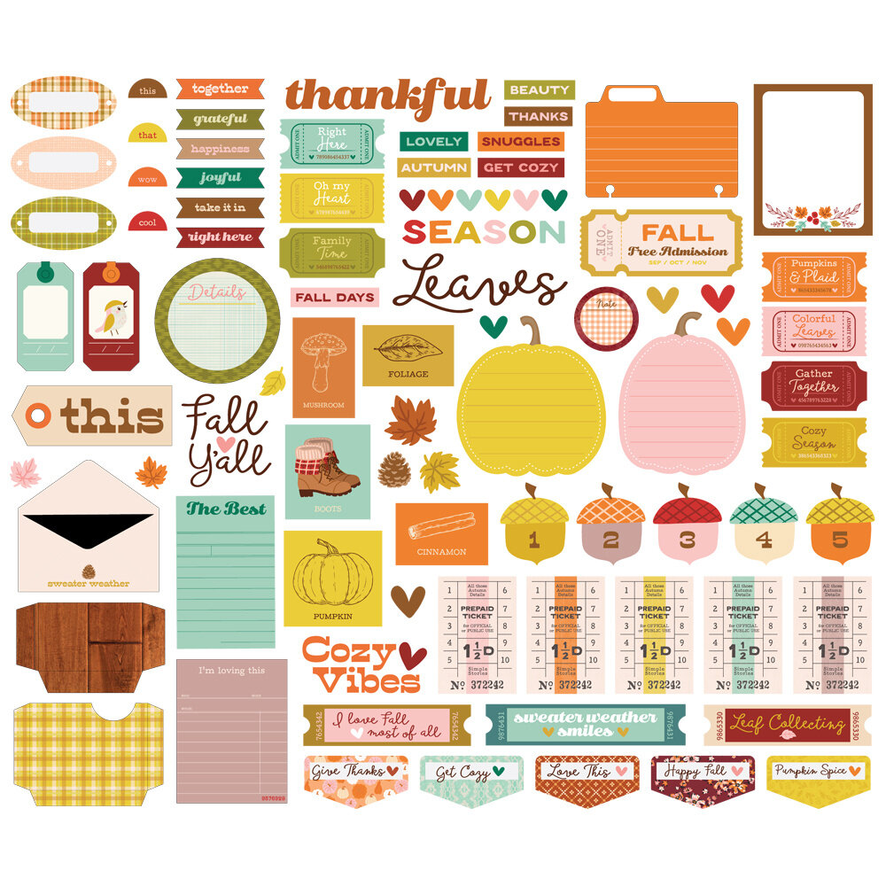 Simple Stories Pumpkins & Plaid Journal Bits (27420) Simple Stories Pumpkins & Plaid Journal Bits (27420)