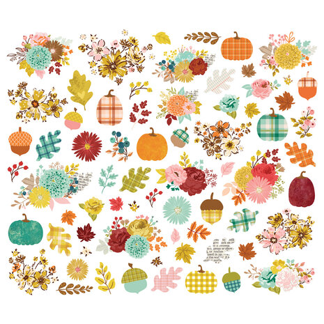 Simple Stories Pumpkins & Plaid Floral Bits (27421) Simple Stories Pumpkins & Plaid Floral Bits (27421)