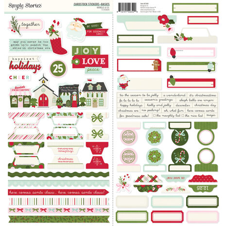 Simple Stories Kringle & Co. Cardstock Stickers Basics (27503) Simple Stories Kringle & Co. Cardstock Stickers Basics (27503)