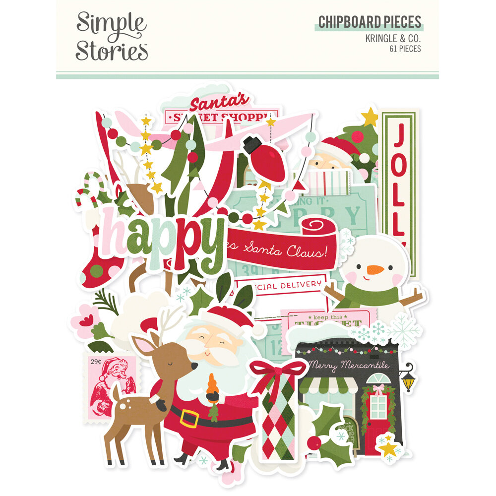 Simple Stories Kringle & Co. Chipboard Pieces (27518) Simple Stories Kringle & Co. Chipboard Pieces (27518)
