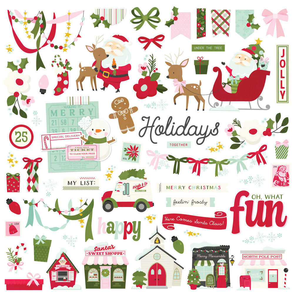 Simple Stories Kringle & Co. Chipboard Pieces (27518) Simple Stories Kringle & Co. Chipboard Pieces (27518)