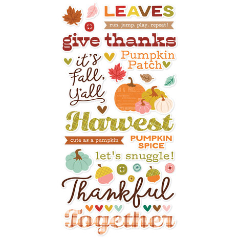 Simple Stories Pumpkins & Plaid Foam Stickers (27422) Simple Stories Pumpkins & Plaid Foam Stickers (27422)