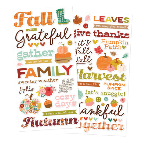Simple Stories Pumpkins & Plaid Foam Stickers (27422) Simple Stories Pumpkins & Plaid Foam Stickers (27422)