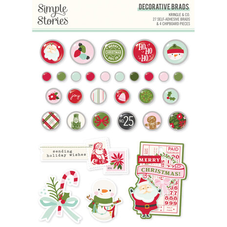 Simple Stories PRE-ORDER Kringle & Co. Decorative Brads (27523) Simple Stories PRE-ORDER Kringle & Co. Decorative Brads (27523)