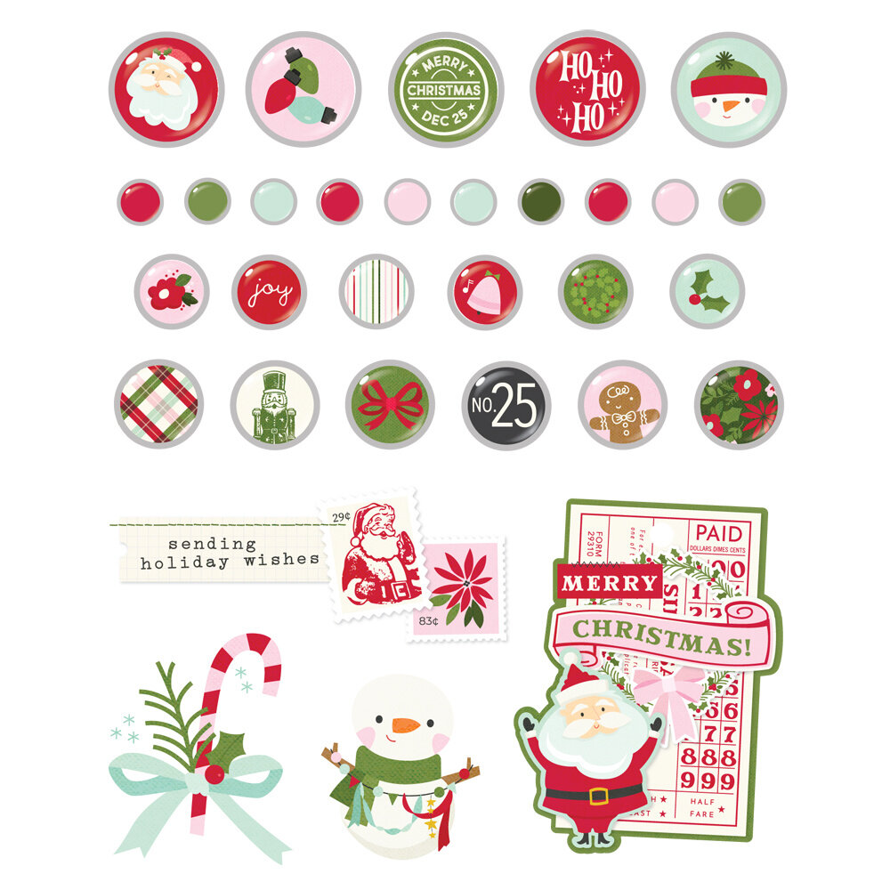 Simple Stories PRE-ORDER Kringle & Co. Decorative Brads (27523) Simple Stories PRE-ORDER Kringle & Co. Decorative Brads (27523)