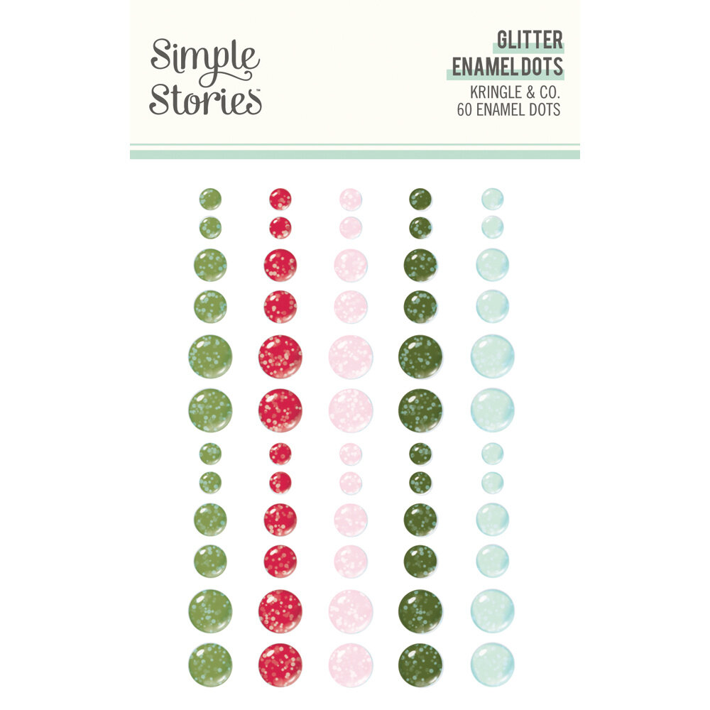 Simple Stories Kringle & Co. Glitter Enamel Dots (27524)
