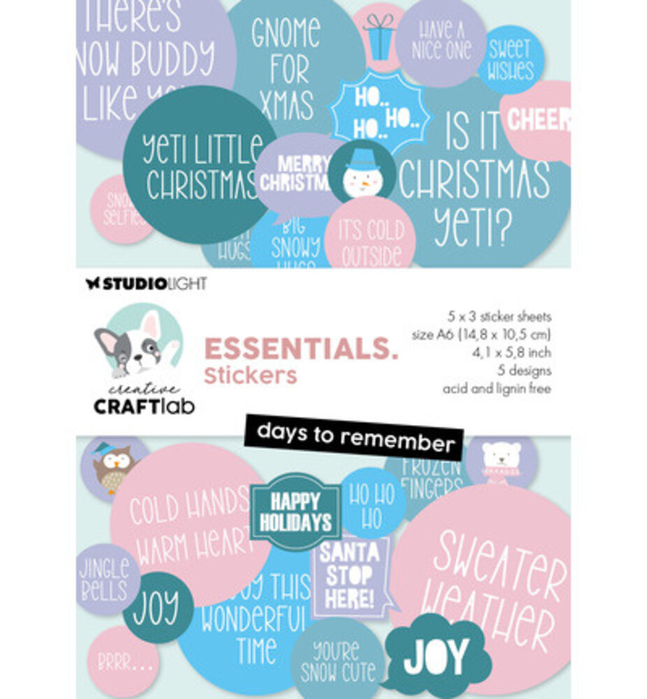 Creative Craftlab Essentials Days to Remember A6 Sticker Pad (CCL-ES-STIC83) Creative Craftlab Essentials Days to Remember A6 Sticker Pad (CCL-ES-STIC83)