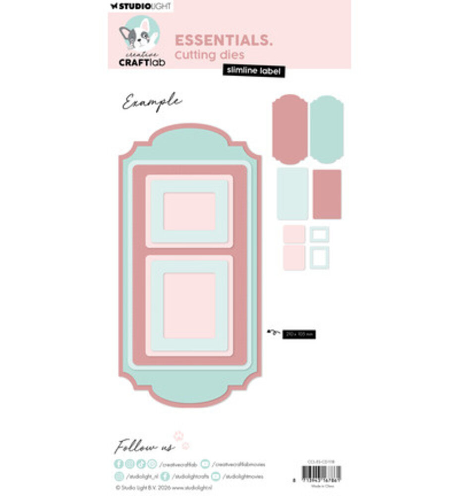 Creative Craftlab Essentials Dies Slimline Label (CCL-ES-CD1118) Creative Craftlab Essentials Dies Slimline Label (CCL-ES-CD1118)