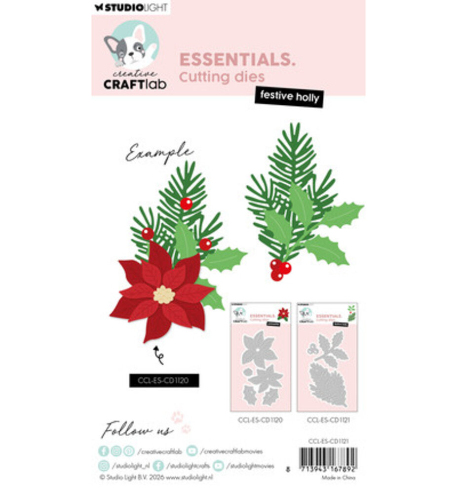 Creative Craftlab Essentials Dies Festive Holly (CCL-ES-CD1121) Creative Craftlab Essentials Dies Festive Holly (CCL-ES-CD1121)