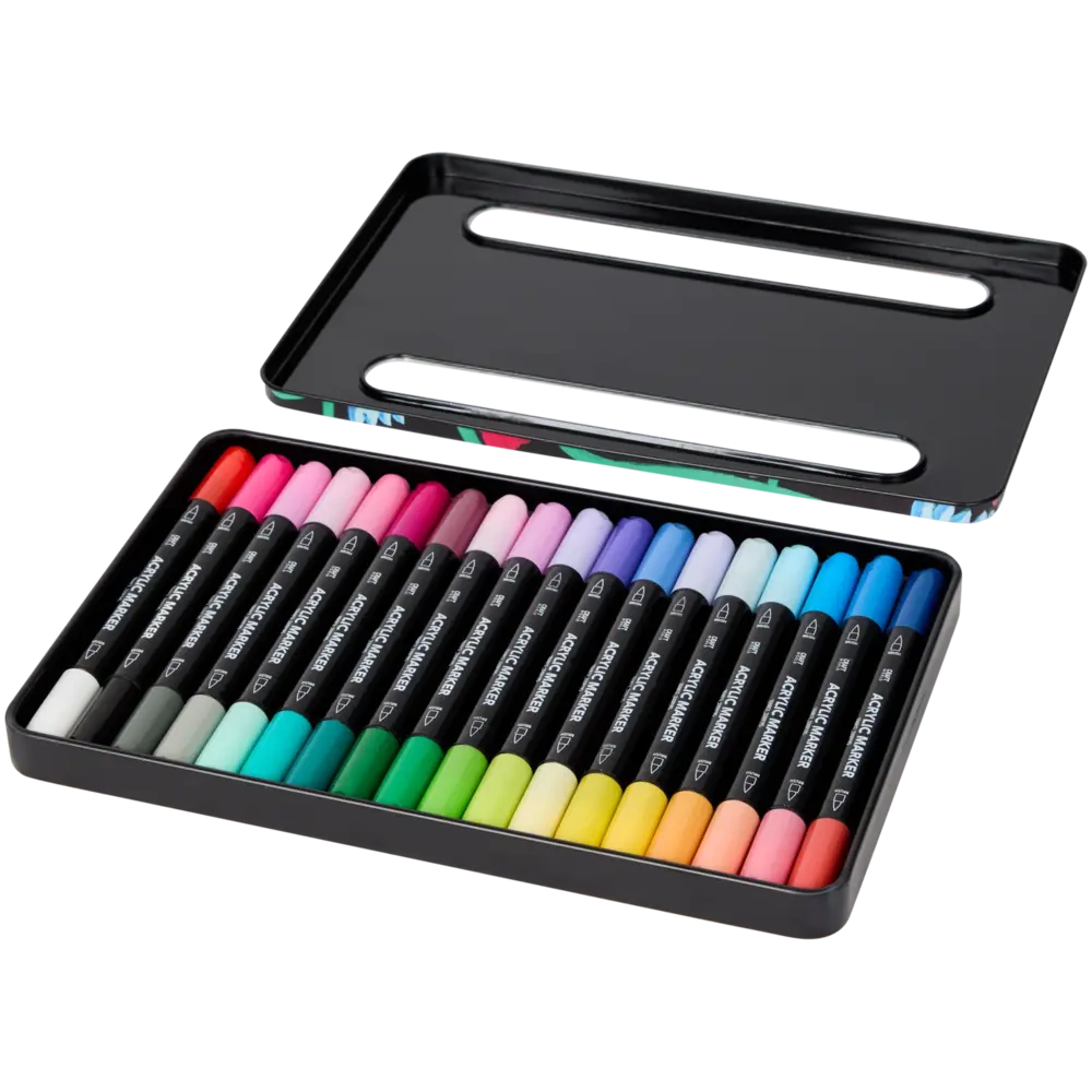 Craft World 18 Acrylic Twin Tip Markers (3209195) Craft World 18 Acrylic Twin Tip Markers (3209195)