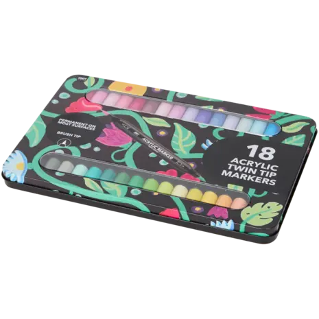 Craft World 18 Acrylic Twin Tip Markers (3209195) Craft World 18 Acrylic Twin Tip Markers (3209195)