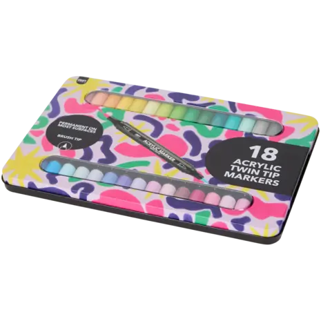 Craft World 18 Acrylic Twin Tip Markers (3209195) Craft World 18 Acrylic Twin Tip Markers (3209195)