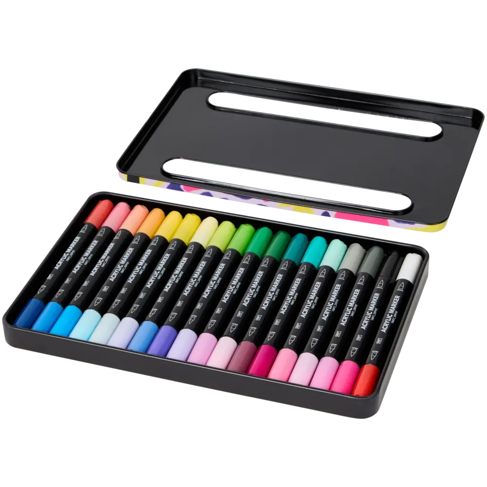 Craft World 18 Acrylic Twin Tip Markers (3209195) Craft World 18 Acrylic Twin Tip Markers (3209195)