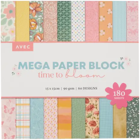 AVEC Time to Bloom 6x6 Inch MEGA Paper Block (3222144) AVEC Time to Bloom 6x6 Inch MEGA Paper Block (3222144)