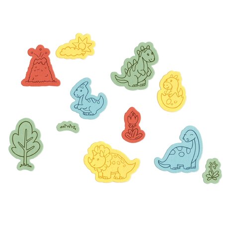 Sizzix Kid Create Clear Stamps with Framelits Dinosaur Adventures (667152)
