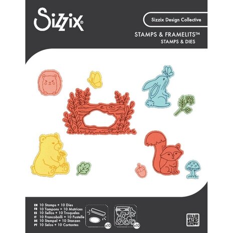 Sizzix Kid Create Clear Stamps with Framelits Forest Friends (667153) Sizzix Kid Create Clear Stamps with Framelits Forest Friends (667153)