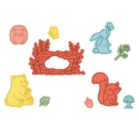 Sizzix Kid Create Clear Stamps with Framelits Forest Friends (667153) Sizzix Kid Create Clear Stamps with Framelits Forest Friends (667153)
