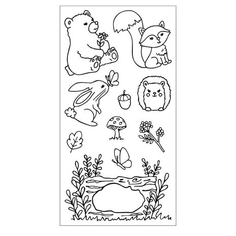 Sizzix Kid Create Clear Stamps with Framelits Forest Friends (667153) Sizzix Kid Create Clear Stamps with Framelits Forest Friends (667153)