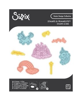 Sizzix Kid Create Clear Stamps with Framelits Unicorns and Rainbows (667154) Sizzix Kid Create Clear Stamps with Framelits Unicorns and Rainbows (667154)