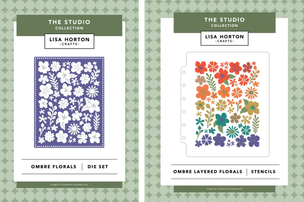 Lisa Horton Crafts The Studio Collection Ombré Florals Layering Stencils & Die Set DUO (LHCAS258/LHCCD383) Lisa Horton Crafts The Studio Collection Ombré Florals Layering Stencils & Die Set DUO (LHCAS258/LHCCD383)