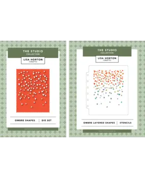 Lisa Horton Crafts The Studio Collection Ombré Shapes Layering Stencils & Die Set DUO (LHCAS259/LHCCD384) Lisa Horton Crafts The Studio Collection Ombré Shapes Layering Stencils & Die Set DUO (LHCAS259/LHCCD384)